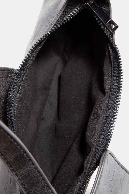 Triple Belt Leather Hand Bag