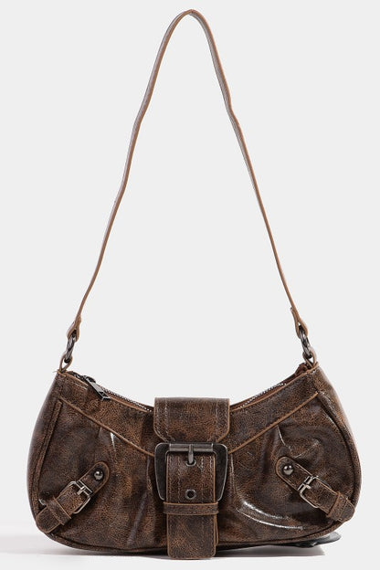 Triple Belt Leather Hand Bag