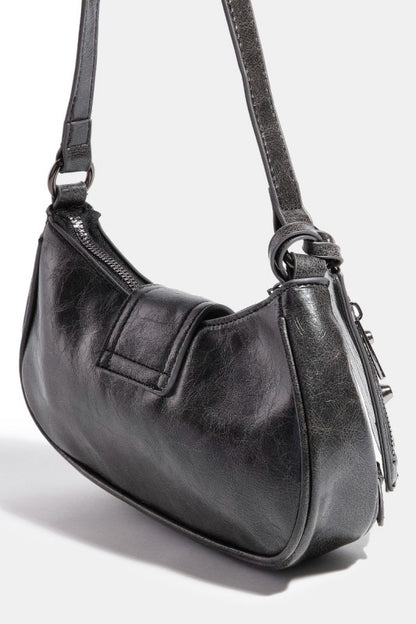 Triple Belt Leather Hand Bag