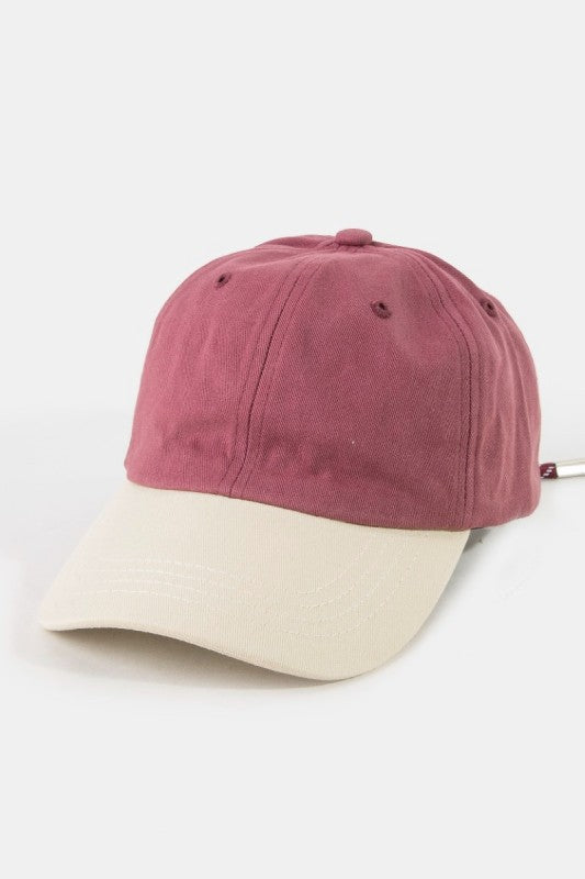 Two Tone Solid Baseball Cap